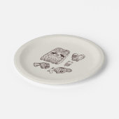 Assiettes En Carton Chaleureux Vacances Essentials Plaque en Papier (Angle)