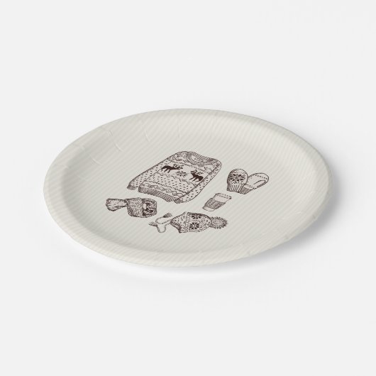 Assiettes En Carton Chaleureux Vacances Essentials Plaque en Papier (Angle)