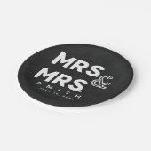 Assiettes En Carton Chalk Chalkboard M. & MR Fiançailles Mariage gay (Angle)