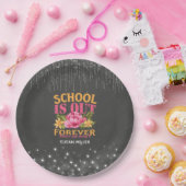 Assiettes En Carton Chalkboard amusant enseignant Floral Retraite (Fête)