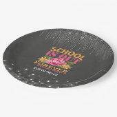 Assiettes En Carton Chalkboard amusant enseignant Floral Retraite (Angle)