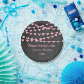 Assiettes En Carton Chalkboard Chaîne d'amour Heureuse Sainte-Valentin (Fête)