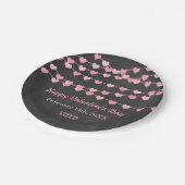 Assiettes En Carton Chalkboard Chaîne d'amour Heureuse Sainte-Valentin (Angle)
