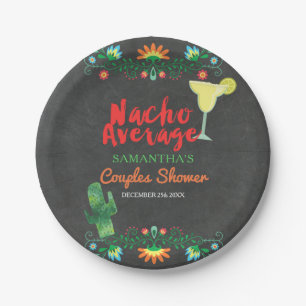 Assiettes En Carton Chalkboard Nacho Moyenne Couple Douche Floral