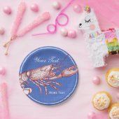 Assiettes En Carton Chambre de plage faite sur commande de homard (Fête)