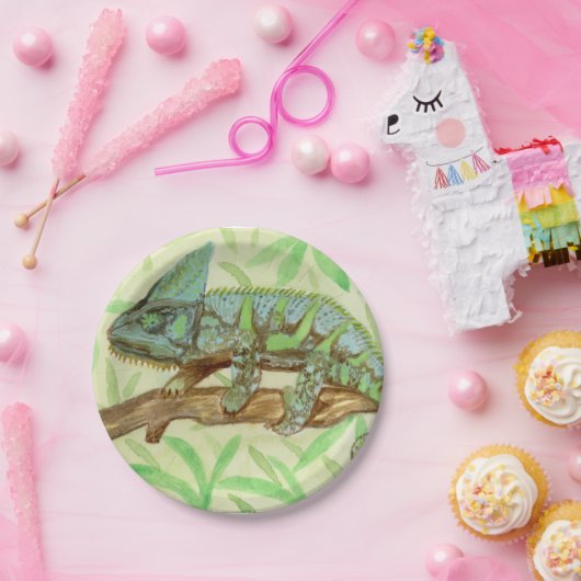 Assiettes En Carton Chameleon (Fête)