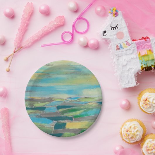 Assiettes En Carton Champ fragmenté I (Fête)