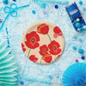 Assiettes En Carton Champ Red Poppy (Fête)