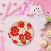 Assiettes En Carton Champ Red Poppy (Fête)
