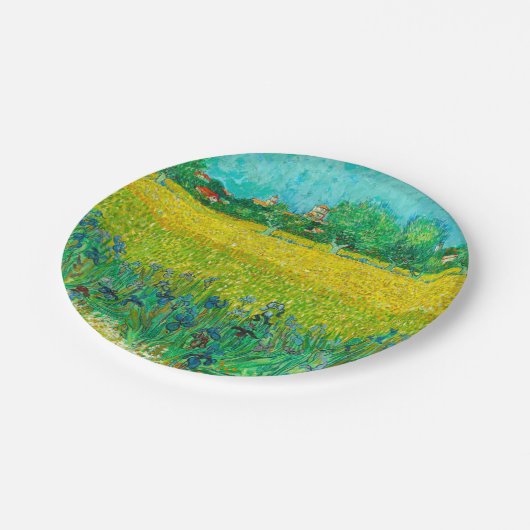 Assiettes En Carton Champ Van Gogh avec Irises près d'Arles (Angle)
