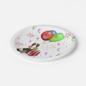 Assiettes En Carton Champagne and Confetti New Years (Angle)