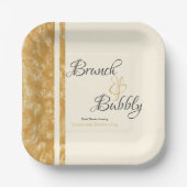 Assiettes En Carton Champagne Bubbles Brunch Fête des mariées Bubbly (Recto)