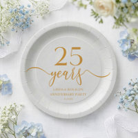 Champagne Élégant 25e Anniversaire de Mariage