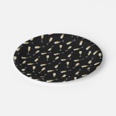 Assiettes En Carton Champagne Glasses Patterned Birthday (Angle)