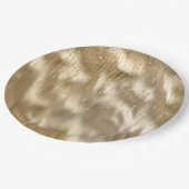 Assiettes En Carton Champagne Gold Glam Sparkle Strings Mariage (Angle)