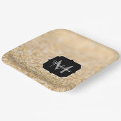 Assiettes En Carton Champagne or fausse parties scintillant scintille  (Angulaire)