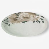 Assiettes En Carton champagne romantique fleurs verdure mariage (Angle)