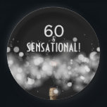 Assiettes En Carton Champagne & Sparkler 60 & Plaques papier sensation<br><div class="desc">60 & Plaques en papier sensationnel avec bouteille de champagne, lumières floues scintillantes et bokeh sur un arrière - plan noir - en 2 TAILLES. CUSTOMISEZ avec vos propres détails et votre âge. Utilisez ceci comme modèle pour un 21ème, 30ème, 40ème, 50ème, 60ème, 70ème, 80ème, 90ème, 100ème anniversaire. Un produit...</div>