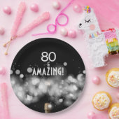 Assiettes En Carton Champagne & Sparkler 80 & Plaques en papier Extrao (Fête)