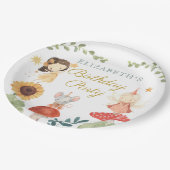 Assiettes En Carton Champignon d'Anniversaire Fée Enchantée (Angle)