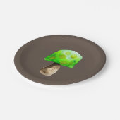 Assiettes En Carton Champignon vert aquarelle champignons mignons (Angle)