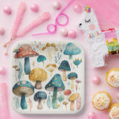 Assiettes En Carton Champignons  (Fête)