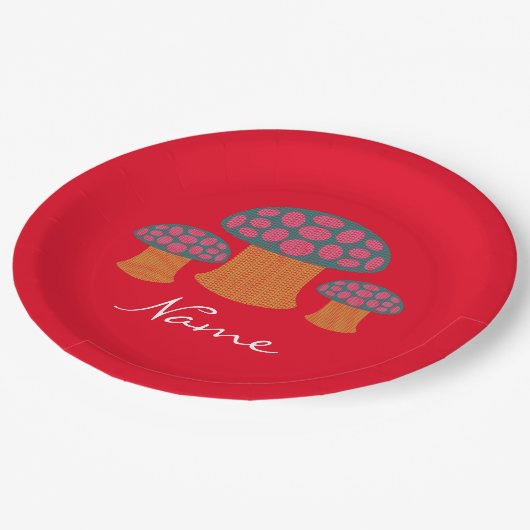 Assiettes En Carton Champignons Amanita Rouge Thunder_Cove   (Angle)