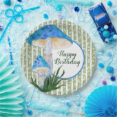 Assiettes En Carton Champignons bleus sur Aspen Anniversaire (Fête)