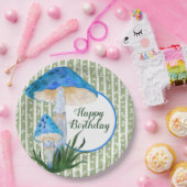 Assiettes En Carton Champignons bleus sur Aspen Anniversaire (Fête)