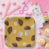 Assiettes En Carton Champignons Brown (Fête)