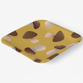 Assiettes En Carton Champignons Brown (Angulaire)