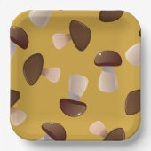 Assiettes En Carton Champignons Brown (Recto)