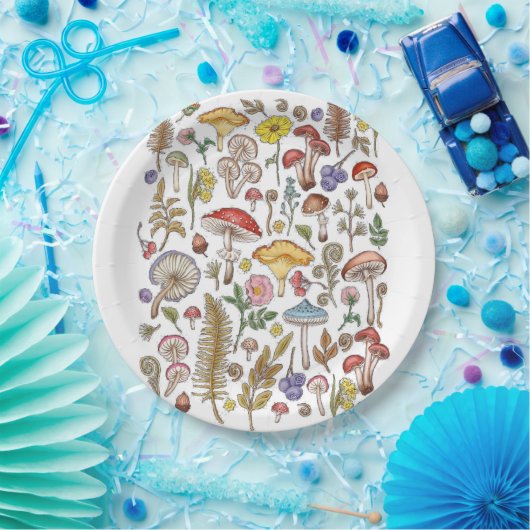 Assiettes En Carton Champignons, Champignons magiques, Champignons de  (Fête)