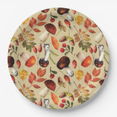 Assiettes En Carton Champignons d'automne (Devant)