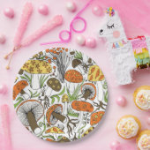 Assiettes En Carton Champignons dessinés à la main (Fête)