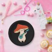 Assiettes En Carton Champignons Et Musique (Fête)