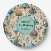 Assiettes En Carton Champignons Fairyland fête d'anniversaire (Devant)