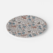 Assiettes En Carton Champignons Fox & Dragonfly Cute Motif d'automne (Angle)