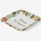 Assiettes En Carton Champignons Rustiques de la forêt de automne Feuil (Angulaire)