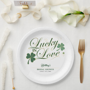 Assiettes En Carton Chanceux en amour Saint Patrick's Moderne Enterrem