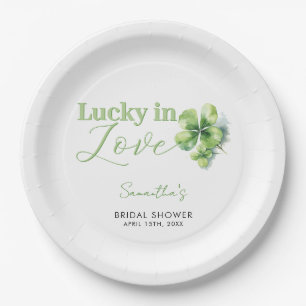 Assiettes En Carton Chanceux en amour St Patrick's Bridal Shower