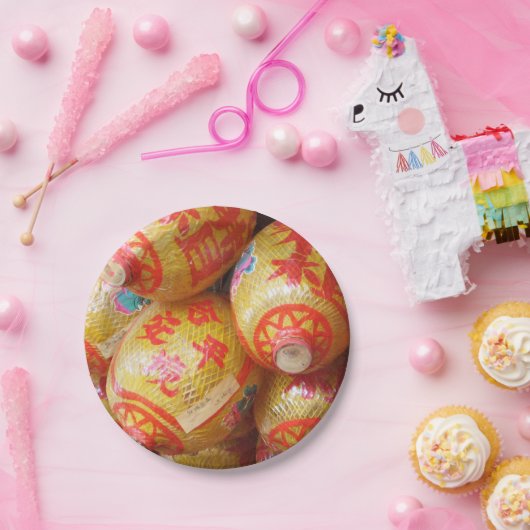 Assiettes En Carton Chanceux Lanternes en papier chinois (Fête)