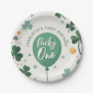 Assiettes En Carton Chanceux premier anniversaire Saint-Patrick Trèfle
