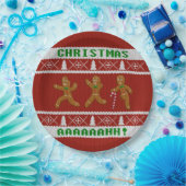 Assiettes En Carton Chandail de Noël affreux Hommes en pain d'épice Ro (Fête)