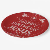 Assiettes En Carton Chandail de Noël Joyeux anniversaire Jésus chrétie (Angle)