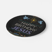 Assiettes En Carton Chandail de Noël moche - Joyeux Anniversaire Jésus (Angle)