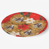 Assiettes En Carton Chandail laid de Noël de Basset Hound (Angle)