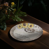 Assiettes En Carton Chandails Burlap Lace Wedding shower