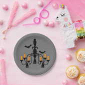 Assiettes En Carton Chandelier d'Halloween et chauves-souris (Fête)