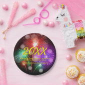 Assiettes En Carton Changer d'année, ajouter n'importe quel nom Texte  (Fête)